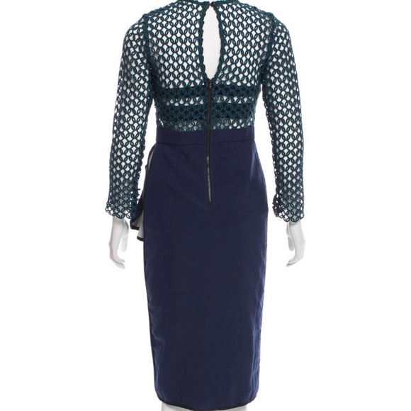 Self-Portrait Cutwork Ruffle Dress - Picture 3 of 8